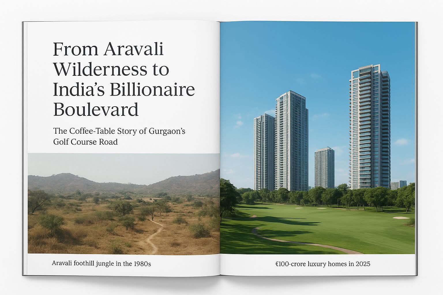 Gurgaon Aravalis Foothills to DLF Aralias & Camellias